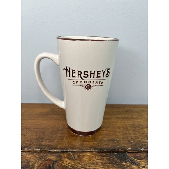 HERSHEY'S CHOCOLATE Ceramic Tall 16 oz Coffee Mug by Galerie 6" Tall - Picture 4 of 9